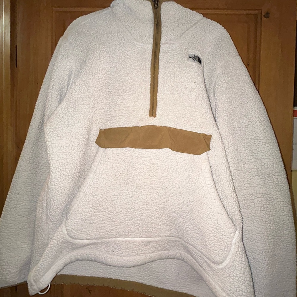 Men’s The North Face Cream Fleece with Brown Trim
